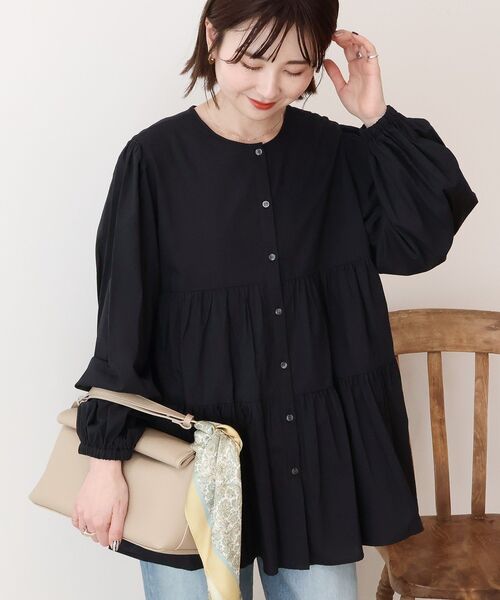 「AMERICAN HOLIC」 長袖ブラウス L オフホワイト レディース_画像7