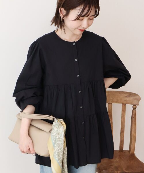 「AMERICAN HOLIC」 長袖ブラウス L オフホワイト レディース_画像9