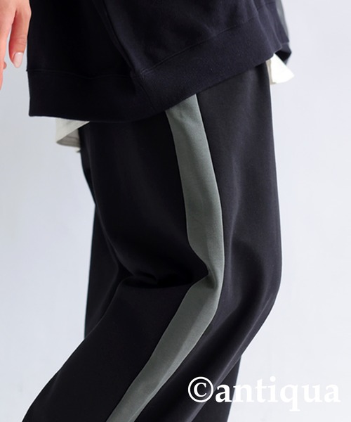 「antiqua」 スウェットパンツ P ブラック レディース_画像5