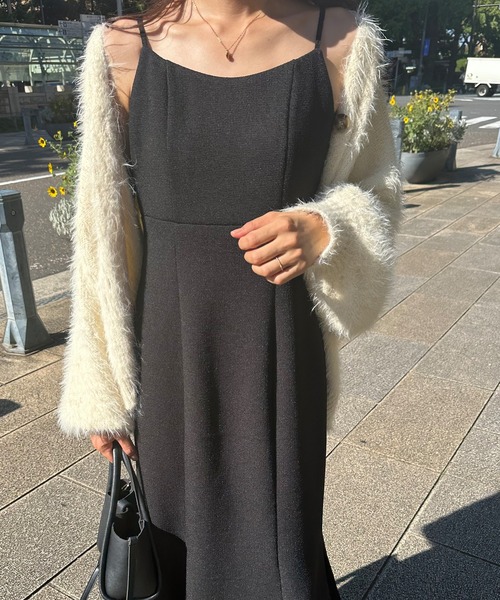 「LAUIR」 キャミソールワンピース LARGE ライトブラウン レディース_画像3