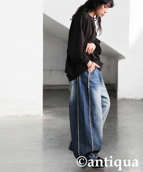 「antiqua」 「kyo」デニムパンツ L ブルー系その他 レディース_画像7