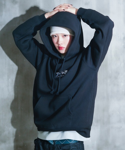 「THRASHER」 プルオーバーパーカー X-LARGE ブラック メンズ_画像9