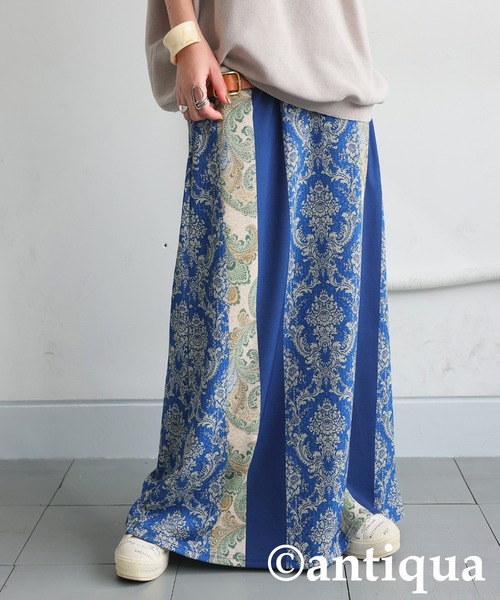 「antiqua」 ロングスカート ONESIZE ブルー レディース_画像5