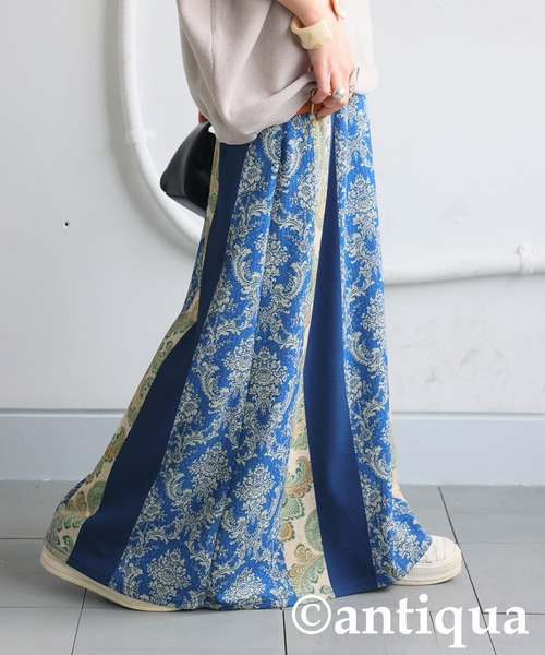 「antiqua」 ロングスカート ONESIZE ブルー レディース_画像8