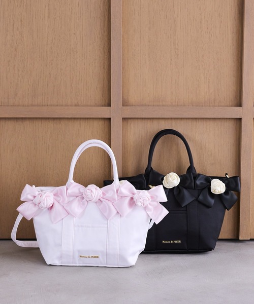 Maison de FLEUR（メゾンドフルール） トートバッグ ローズボリューム
