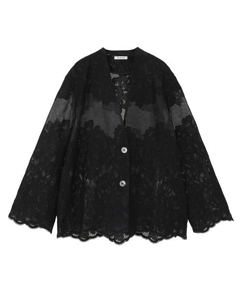 CLANE（クラネ） ジャケット テーラードジャケット FLOWER LACE WIDE