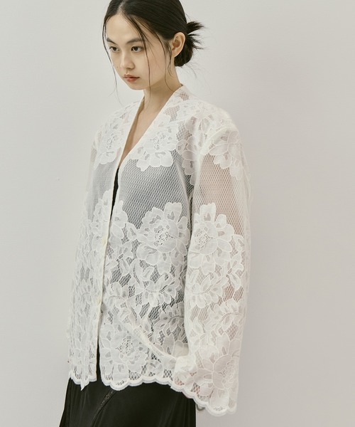 CLANE（クラネ） ジャケット テーラードジャケット FLOWER LACE WIDE