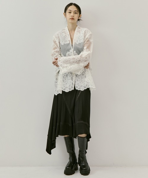 CLANE（クラネ） ジャケット テーラードジャケット FLOWER LACE WIDE