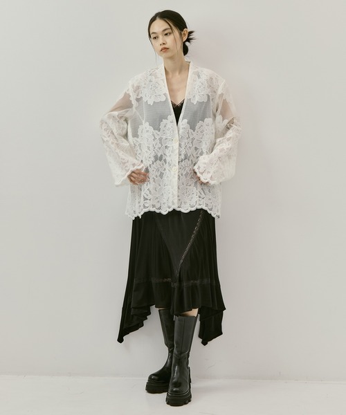 CLANE（クラネ） ジャケット テーラードジャケット FLOWER LACE WIDE