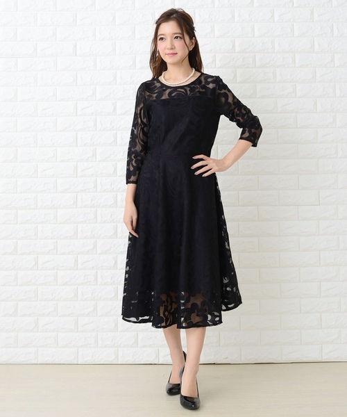 Lace Ladies（レースレディース） ドレス ミモレ丈総レースクラシック