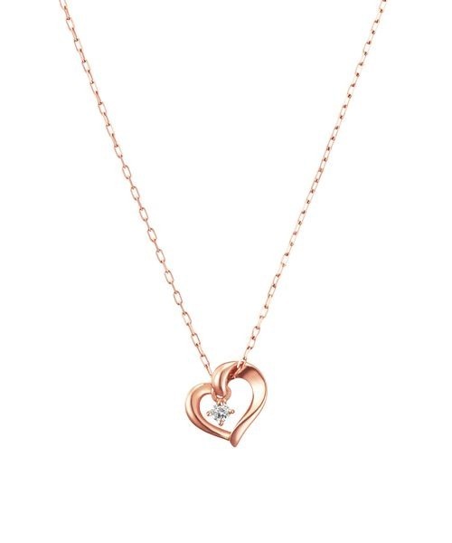 ⭐︎ 最終価格 美品4℃ ネックレス　ダイヤモンドハート　k10 ピンクゴールド 4℃ ネックレス K10 ピンクゴールド ダイヤモンド ハート