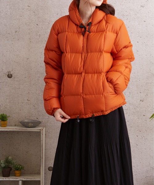 Crescent Down Works ダウンジャケット Lサイズ オレンジ TONE（トネ） ダウンコート ダウンジャケット 「Crecent Down Works