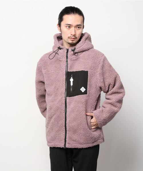 Bling Leads ブルゾン アウター もこもこ ボア ジップアップ スタンド