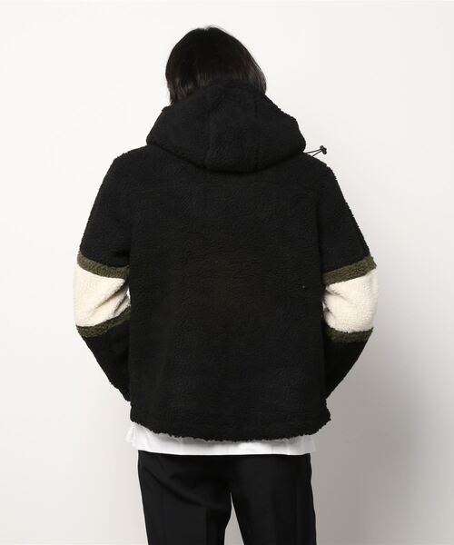 Bling Leads ブルゾン アウター もこもこ ボア ジップアップ スタンド