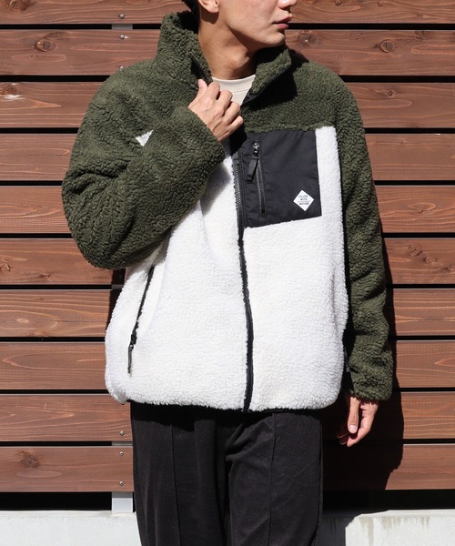 ブルゾン アウター ボアハイネックZIPブルゾン レディース メンズ