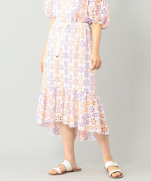 ★GRACE CLASS*サークルカットワークスカート GRACE CLASS スカート バイカラーカットワークスカート
