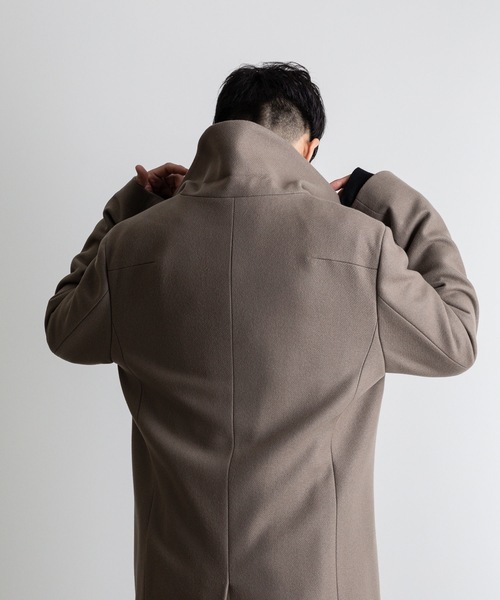 チェスターコート コート STAND COLLAR COAT メンズの画像