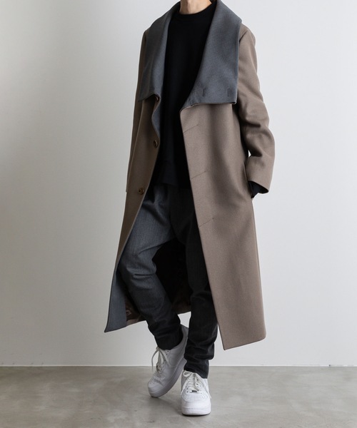 チェスターコート コート STAND COLLAR COAT メンズの画像