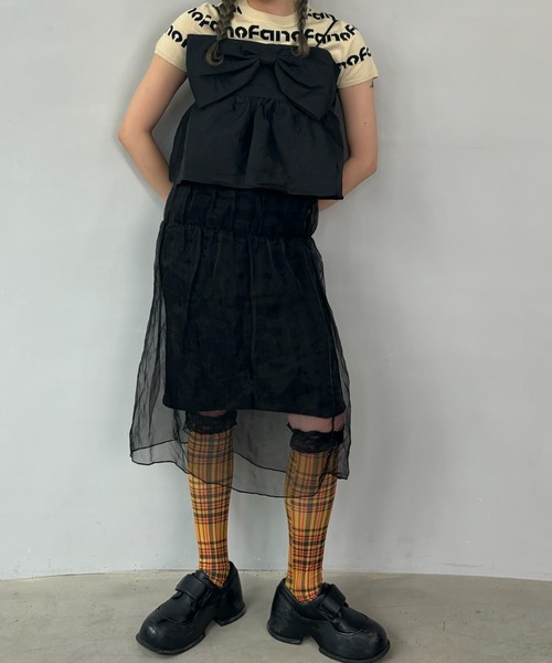 tシャツ クロップド　ロゴニットtee FX22S153「Fano Studios」 レディース メンズ クロップド ロゴニットtee FX22S153【Fano Studios