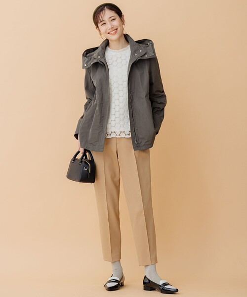 組曲（KUMIKYOKU） コート アウター 「洗える」ライトフーディ