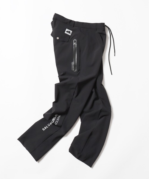 SALVAGE PUBLIC Kolepa ブラック ウィンドパンツ SALVAGE PUBLIC Kolepa パンツ 「サルベージパブリックコレパ