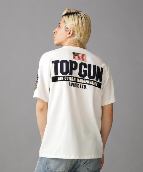 AVIREX tシャツ TOP GUN PATCH ＆ PRINT T-SHIRT / トップガン