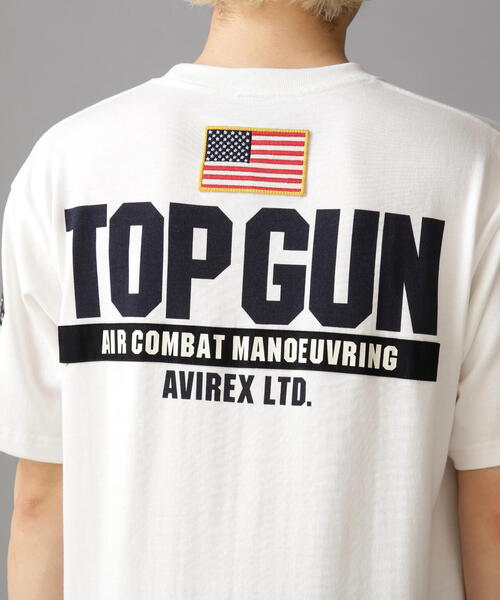 AVIREX tシャツ TOP GUN PATCH ＆ PRINT T-SHIRT / トップガン