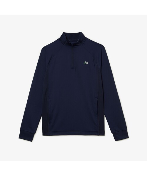 Lacoste ネイビー ジップアップ ゴルフ ジャケット M LACOSTE（ラコステ） トレーナー スウェット ジップアップゴルフ