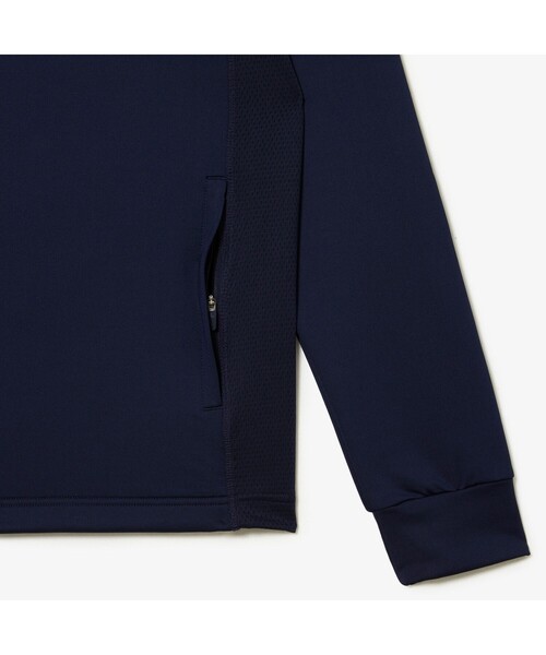 Lacoste ネイビー ジップアップ ゴルフ ジャケット M LACOSTE（ラコステ） トレーナー スウェット ジップアップゴルフ