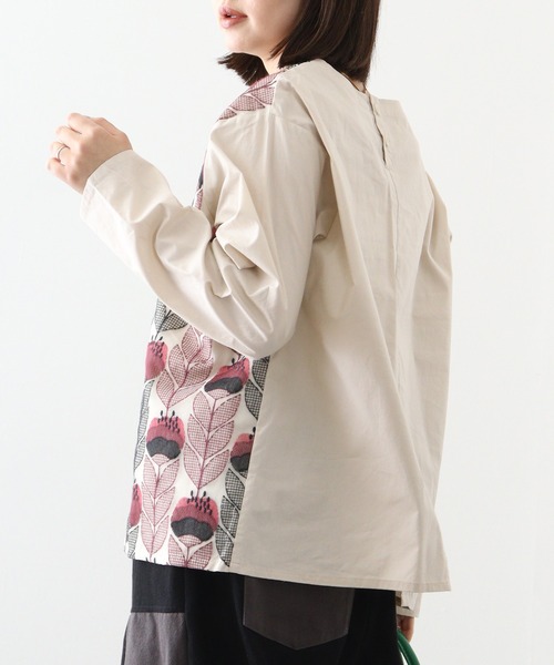 ブラウス シャツ EMAGO 花刺繍シアーブラウス レディース Emago ブラウス シャツ EMAGO 花刺繍シアーブラウス レディース