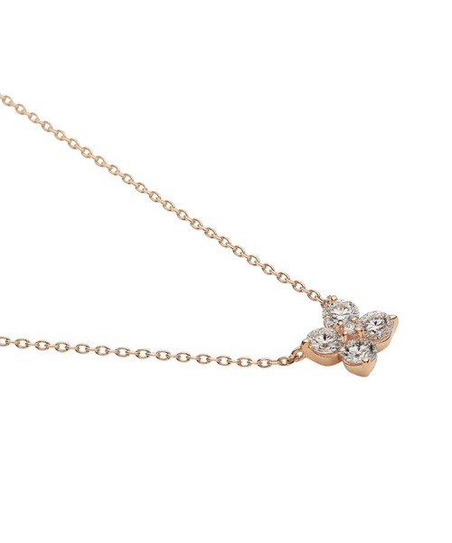 VENDOME AOYAMA ネックレス K18PG ダイヤモンド カローラ