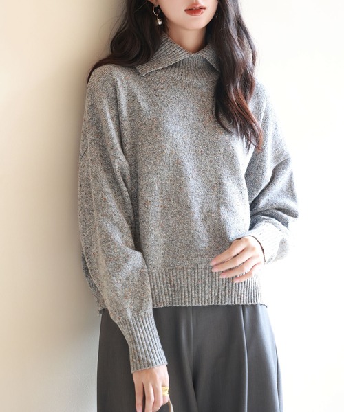 SAISON DE PAPILLON（セゾンドパピヨン） ニット セーター 折り返し襟