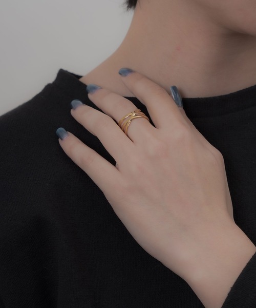 yu-ka 指輪 リング YU-KA:トリプルクロスリング レディース : ZOZOTOWN