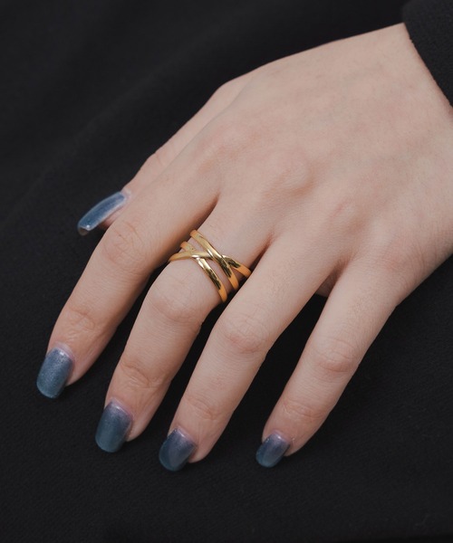 yu-ka 指輪 リング YU-KA:トリプルクロスリング レディース : ZOZOTOWN