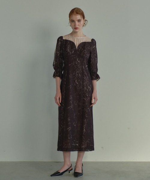 完売品✨ANDRESD ラウンドカットドレス ワンピース 結婚式 ブラック L ANDRESD ドレス ラウンドカットドレス / round cut dress : ZOZOTOWN