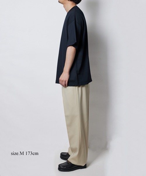 BIOTOP Washable wool jersey TEE ブラック M BIOTOP（ビオトープ） tシャツ 「BIOTOP original」Washable wool