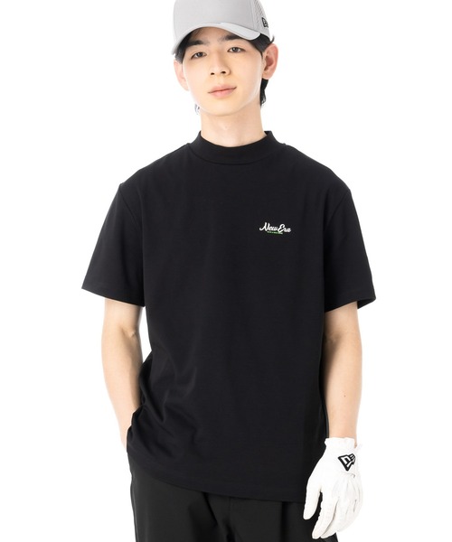 【未使用】ブリストル ニューエラ ゴルフ ポロシャツ カットソー M 黒 NEW ERA（ニューエラ） ポロシャツ 半袖 ゴルフウェア ミッドネック