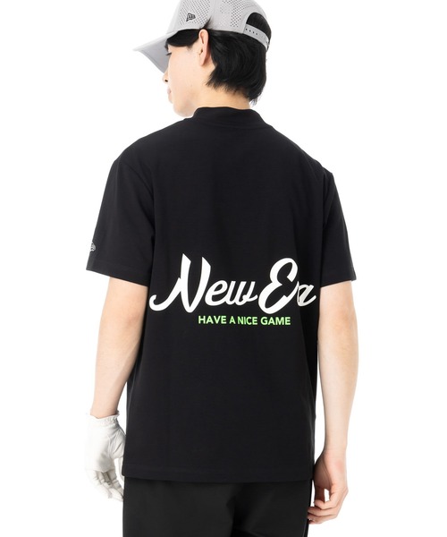 【未使用】ブリストル ニューエラ ゴルフ ポロシャツ カットソー M 黒 NEW ERA（ニューエラ） ポロシャツ 半袖 ゴルフウェア ミッドネック
