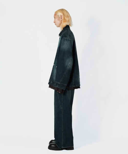 カバーオール Wizzard ウィザード / LAYERED COVERALLS レイヤードデニムカバーオール / W24AW-BL030の画像
