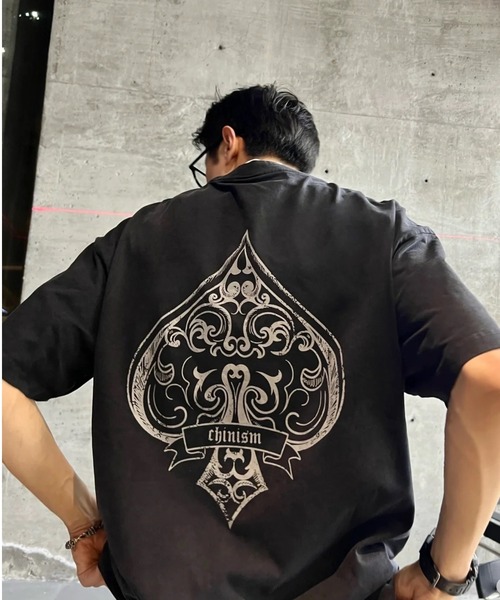 DIAVEL tシャツ 「ユニセックス」エースフラッグプリントTシャツ