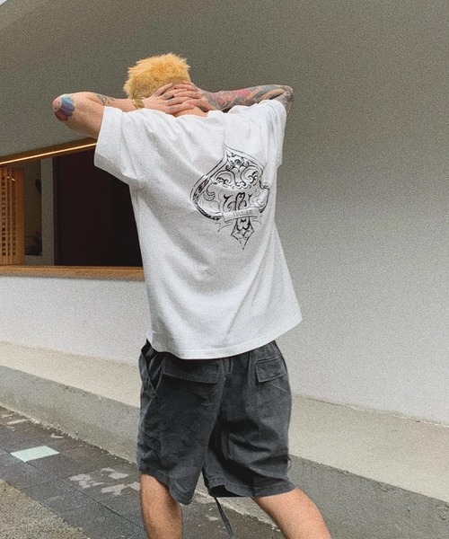 DIAVEL tシャツ 半袖 「ユニセックス」エースフラッグプリントTシャツ