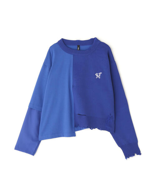 ニット AULA AILA/アウラアイラ/WAU POINT KNIT COMBINATION TOPS 