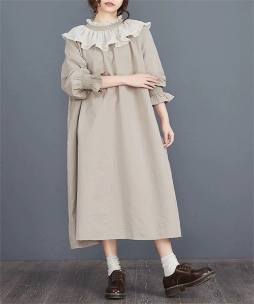 12/COMME des GARÇONS フリル ロングワンピース Dream garden（ドリームガーデン） ワンピース 配色フリルロング