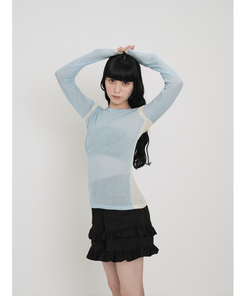 Enewd nina tシャツ 「ZOZO限定」バイカラー シアートップス