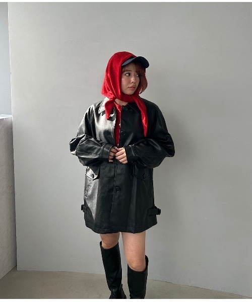 カーディガン スカーフ付き ウールニットカーディガン FD24S307「Fano