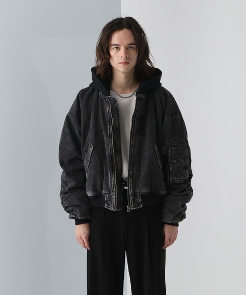 テーラードMA1ドッキング　ブルゾン　ハンガー付き HARE（ハレ） ma1 ma-1 フードドッキングMA-1(HARE) メンズ : ZOZOTOWN