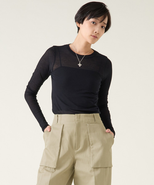 martinique tシャツ ガーゼフライスロンT レディース : ZOZOTOWN