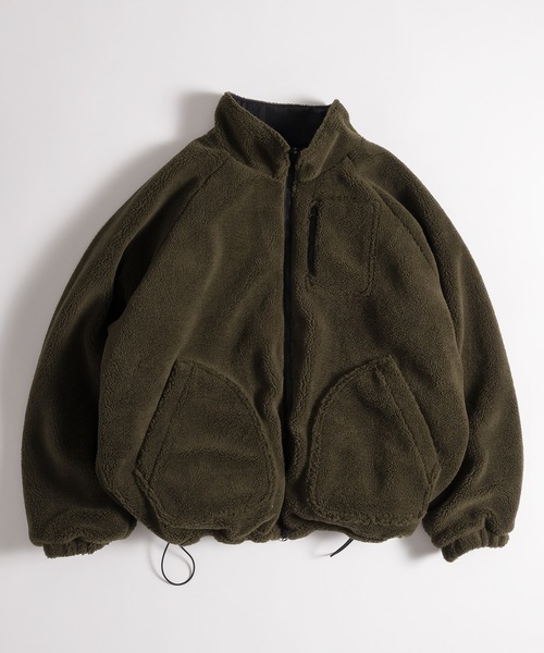 「MUHET」 ジップアップブルゾン MEDIUM カーキ レディース_画像6