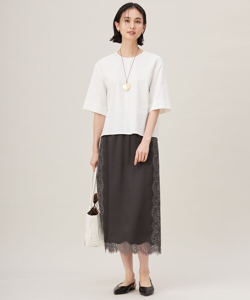 自由区（ジユウク） ブラウス シャツ LIPストレッチプルオーバー 