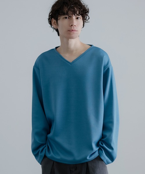 improves tシャツ 裾ドローコード Vネック ロンT メンズ